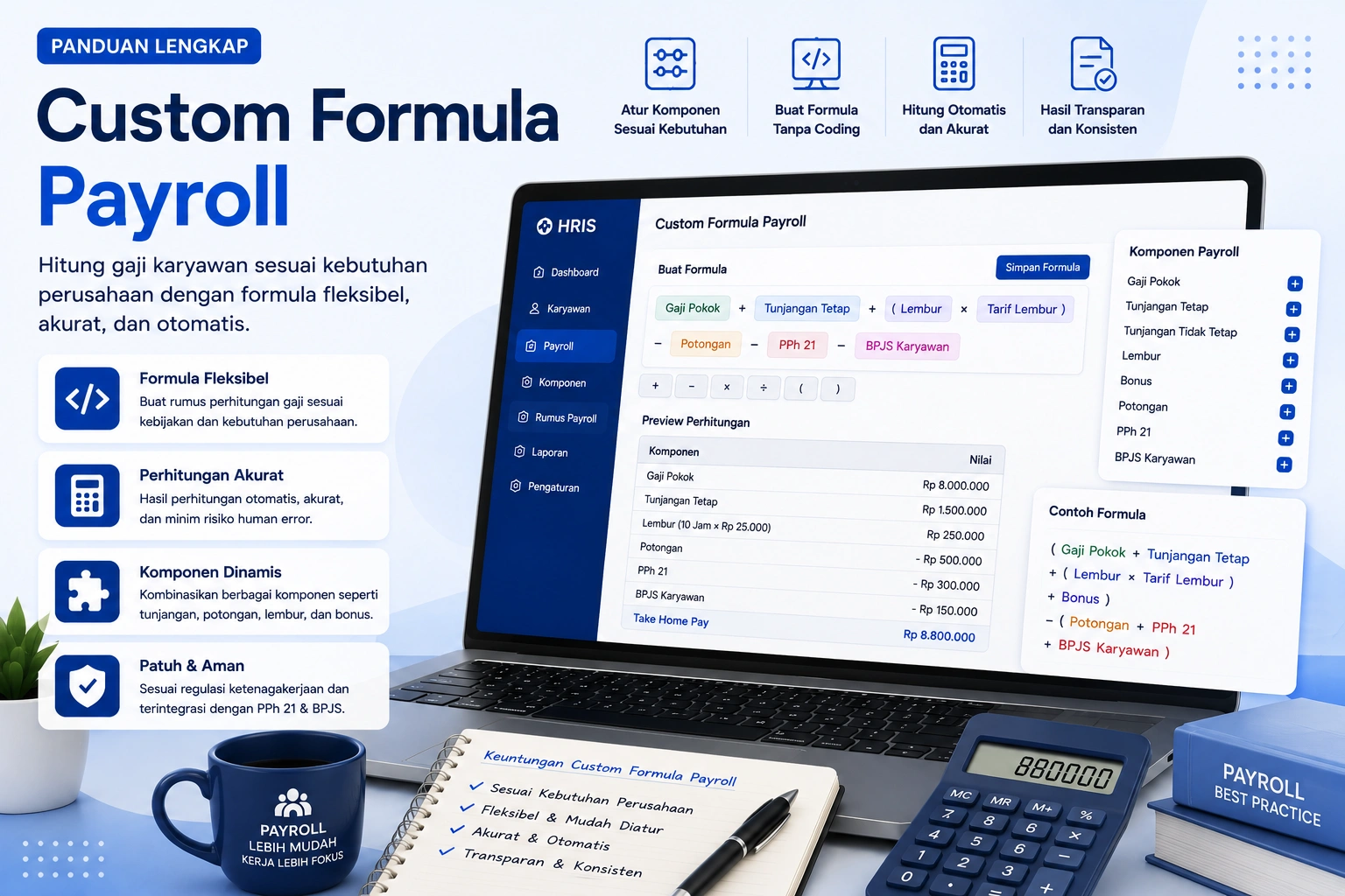 Custom Formula BPJS dan Lembur untuk Industri Padat Karya
