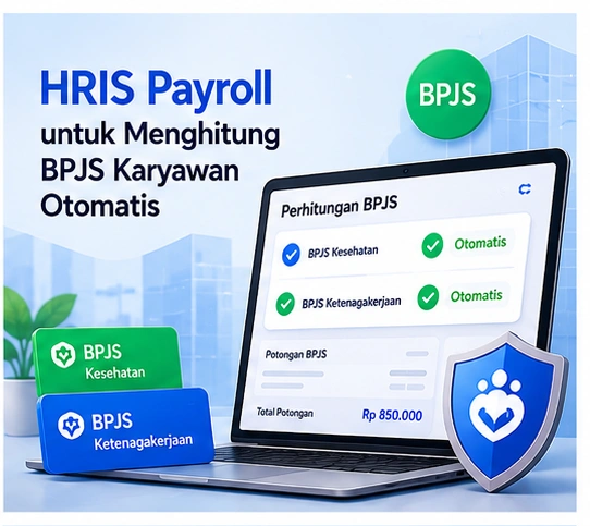 Tampilan hris payroll menghitung bpjs karyawan otomatis