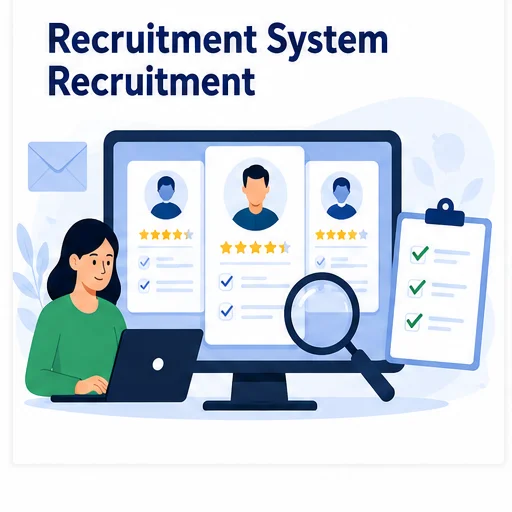 Tampilan halaman dasbor recruitment system untuk proses seleksi karyawan baru