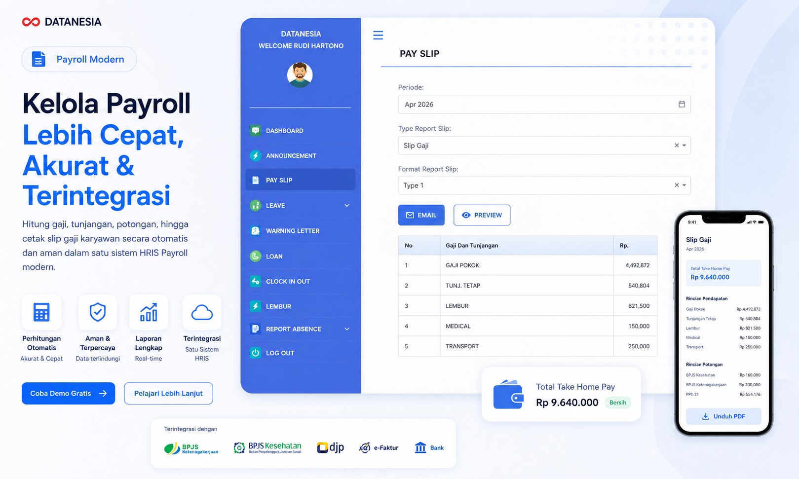 Digital Payslip HRIS Payroll